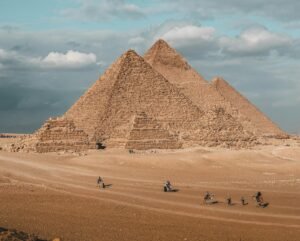 visiting the pyramids of Giza