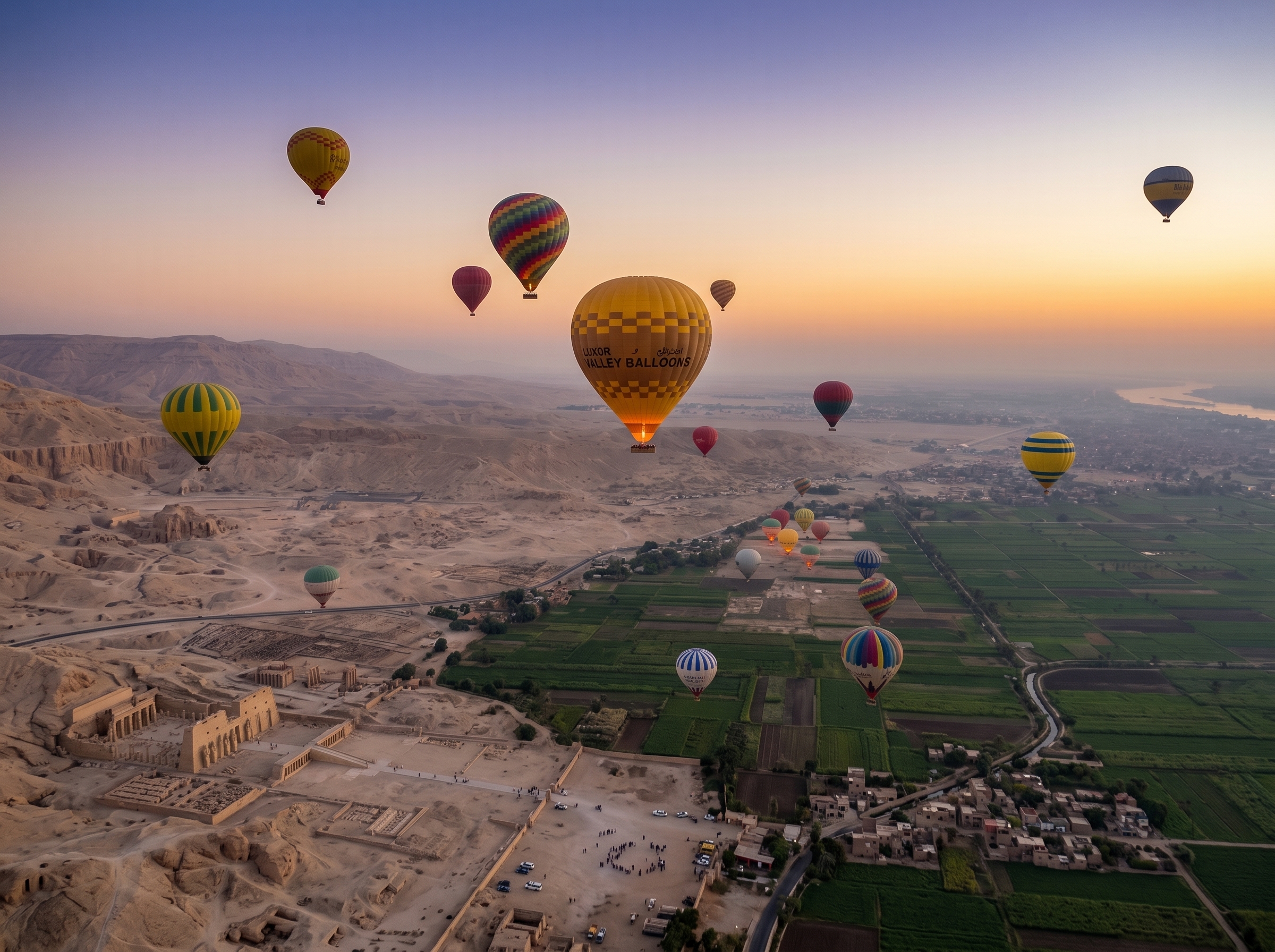 hot air balloon ride over Luxor