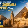 Discover the best Giza Saqqara Memphis Tour and visit the Pyramids, Sphinx, Step Pyramid of Djoser, and Ancient Memphis in one private Cairo day trip. Prices start from just $80 per person. Book your adventure today.