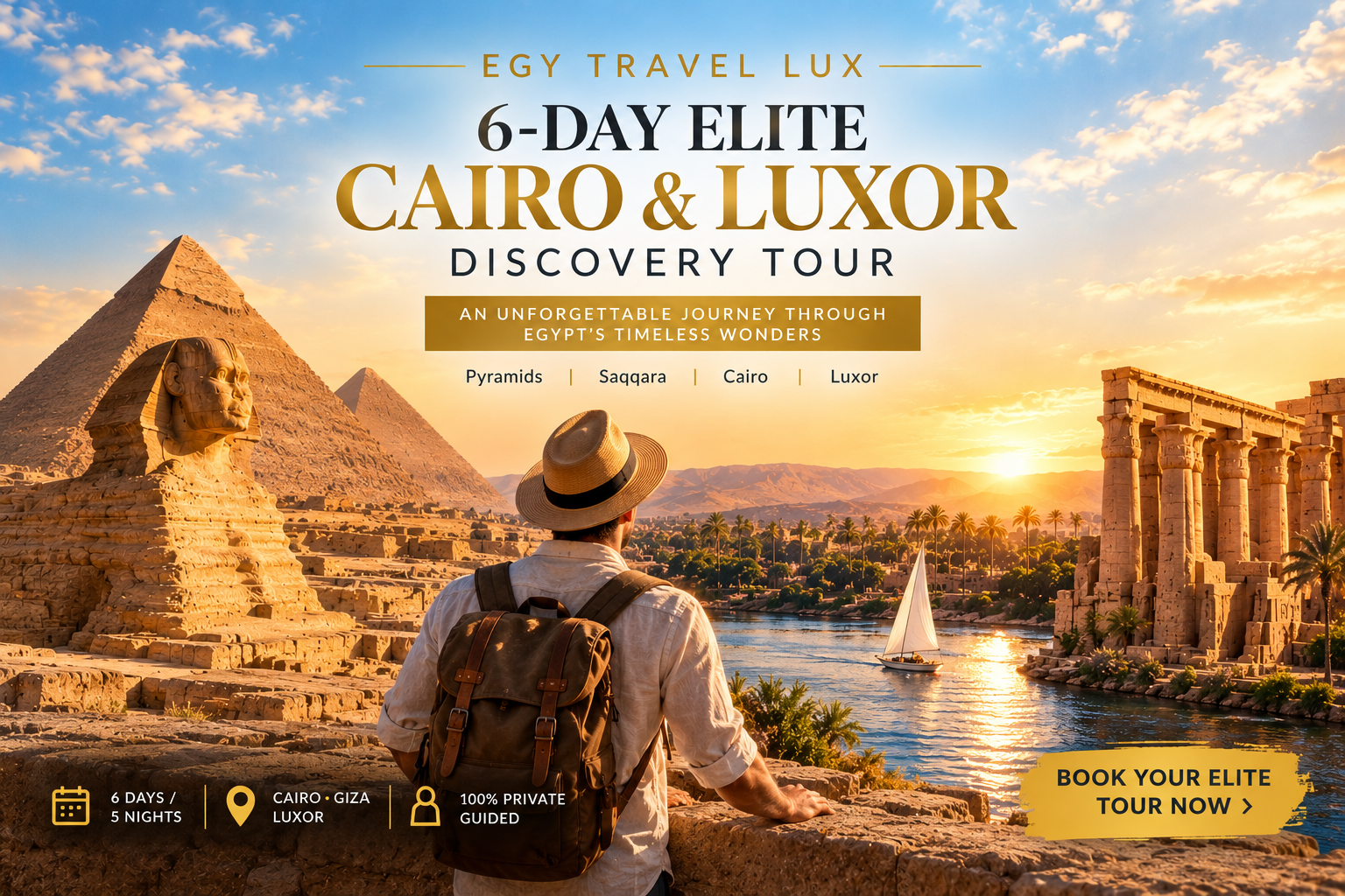 Best 6-day Egypt tour featuring Cairo and Luxor