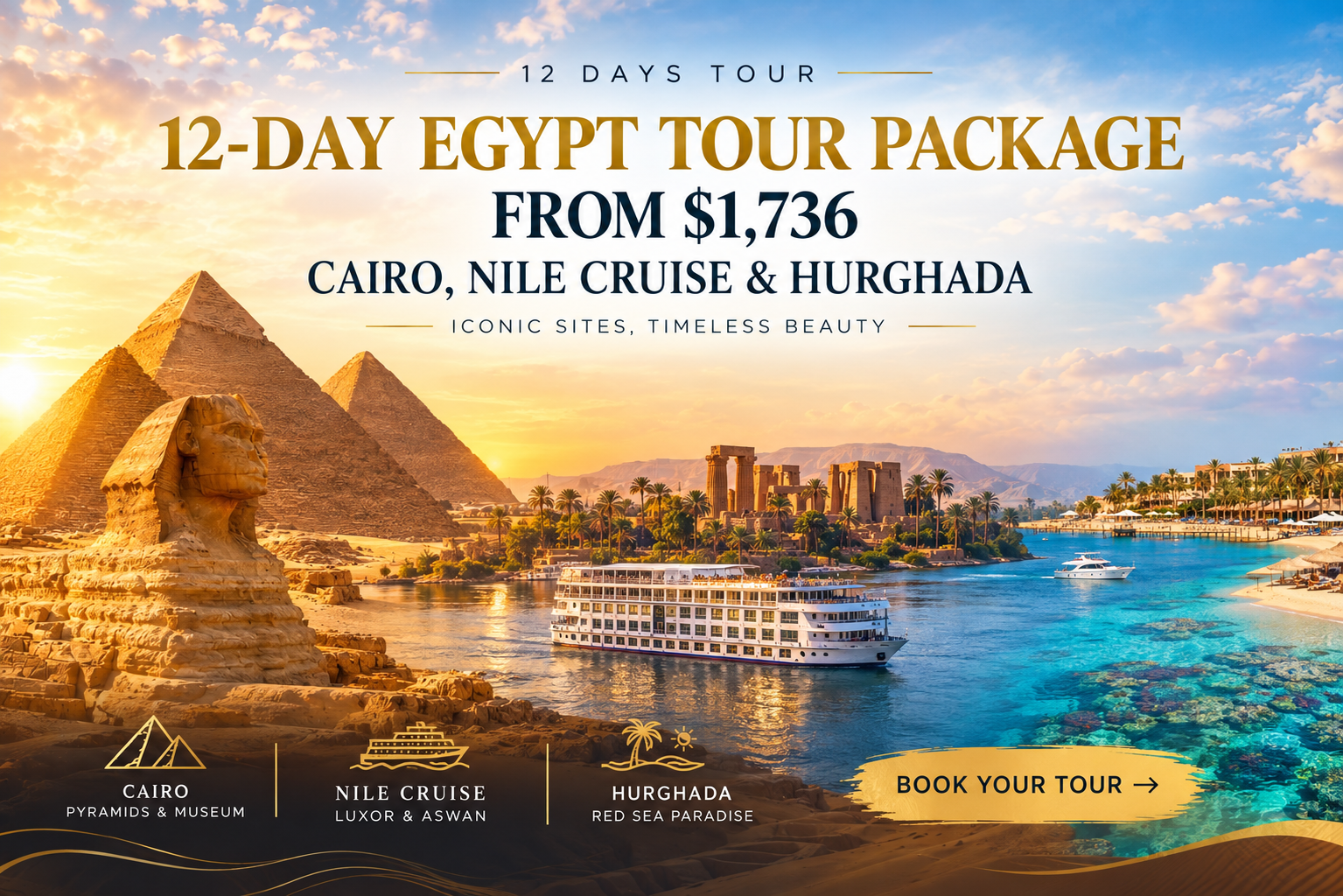 Grand Tour of Egypt 12-day travel package