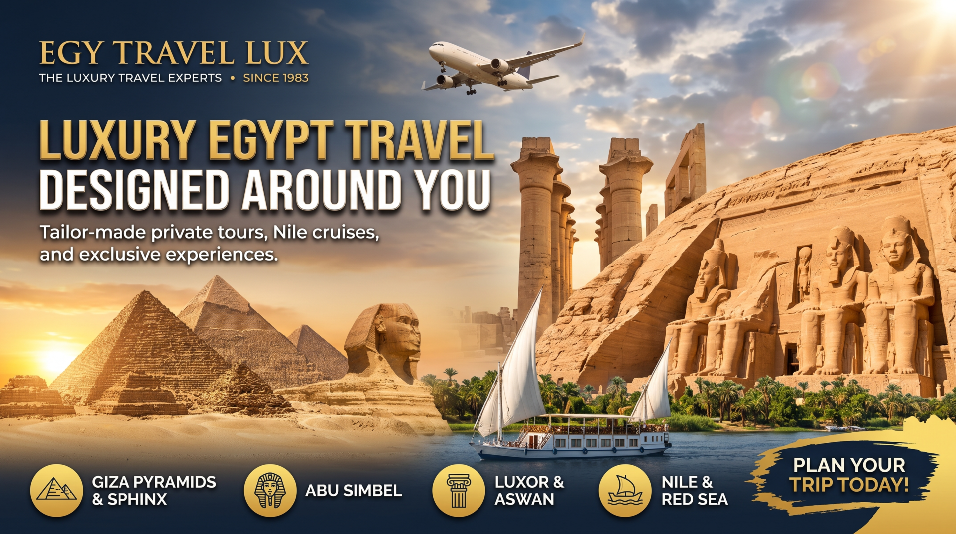 Egypt tour packages featuring Egypt's historic landmarks and travel experiences